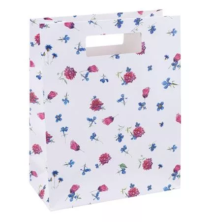 Ajándéktáska, 26x32,5x10 cm, DONAU "Home" vegyes minta