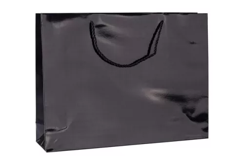 Ajándéktáska, zsinórfüles, 40x30x10 cm, DONAU "Home", vegyes metál színek