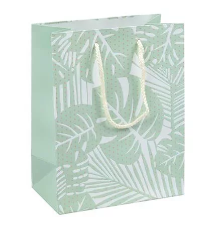 Ajándéktáska, zsinórfüles, 18x23x10 cm, DONAU "Home", vegyes minta