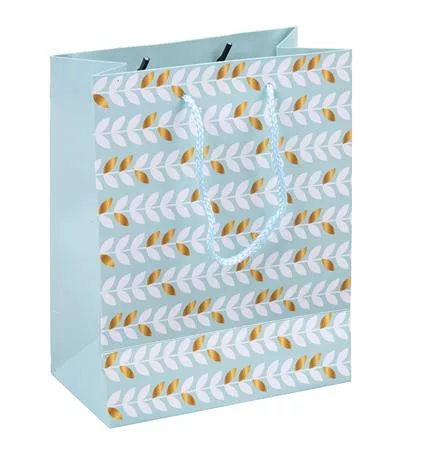 Ajándéktáska, zsinórfüles, 18x23x10 cm, DONAU "Home", vegyes minta