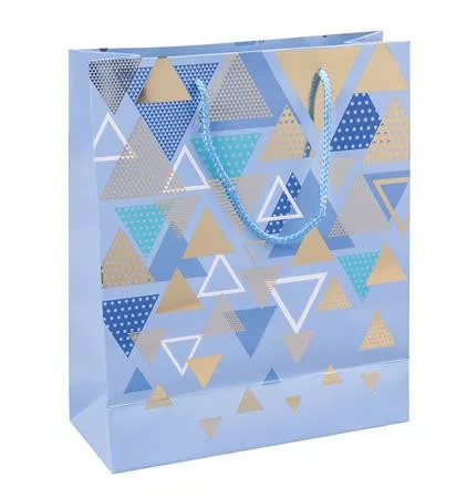 Ajándéktáska, zsinórfüles, 25x30x10 cm, DONAU "Home", vegyes minta