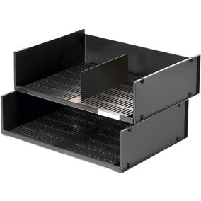   Irattálca, műanyag, fekvő, A3, DURABLE "Optimo", fekete