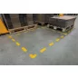   Padlójelölő matrica, 50x150 mm, DURABLE "Csík", sárga