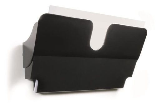 Prospektustartó, fali, fekvő, A4, mágneses, DURABLE "FLEXIPLUS", fekete