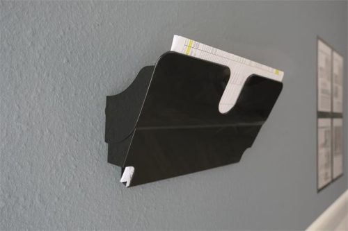 Prospektustartó, fali, fekvő, A4, mágneses, DURABLE "FLEXIPLUS", fekete