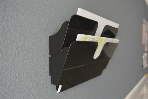 Prospektustartó, fali, fekvő, A4, mágneses, DURABLE "FLEXIPLUS 2", fekete