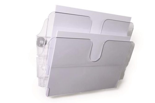 Prospektustartó, fali, fekvő, A4, mágneses, DURABLE "FLEXIPLUS 2", áttetsző