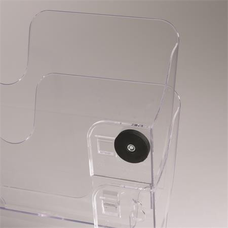 Prospektustartó, fali, fekvő, A4, mágneses, DURABLE "FLEXIPLUS 2", áttetsző