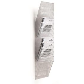   Prospektustartó, fali, álló, A4, DURABLE "FLEXIBOXX 12", áttetsző