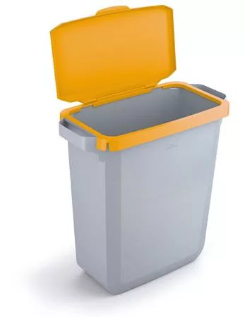 Nyitható tető, 60 l-es szemeteshez, műanyag, DURABLE "Durabin®", sárga