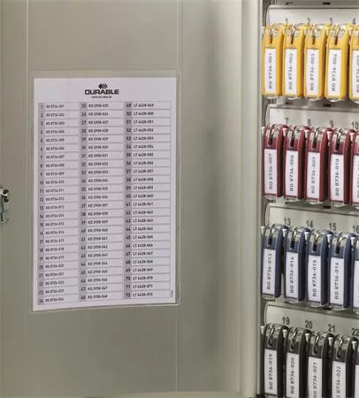Zárható kulcsszekrény, 48 kulcs, DURABLE "KEY BOX",ezüst