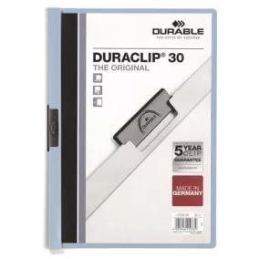   Gyorsfűző, klipes, A4, DURABLE "DURACLIP® 30", kék