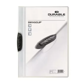   Gyorsfűző, klipes, A4, DURABLE "Swingclip® 30", fekete