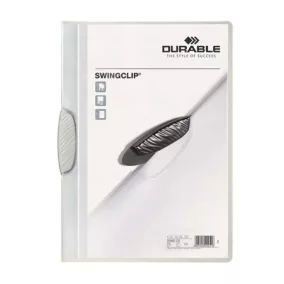   Gyorsfűző, klipes, A4, DURABLE "Swingclip® 30", fehér