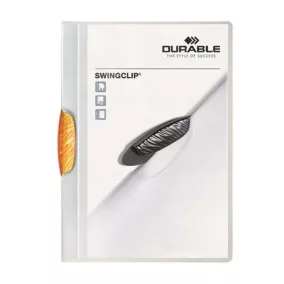   Gyorsfűző, klipes, A4, DURABLE "Swingclip® 30", narancs