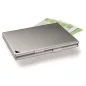   Névjegykártyatartó tárca, fém, 20 db-os, DURABLE "CARD BOX DUO", ezüst