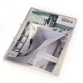   Prezentációs mappa, PP, A4, lefűzhető, DURABLE, áttetsző