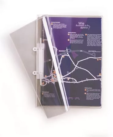 Prezentációs mappa, PP, A4, lefűzhető, DURABLE, áttetsző