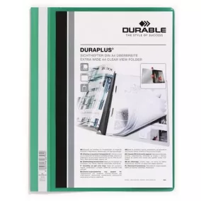   Gyorsfűző, A4, széles, panorámás, DURABLE "DURAPLUS®", zöld