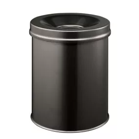   Tűzálló szemetes, fém, kerek, DURABLE "Safe", fekete