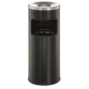   Tűzálló szemetes, kerek, hamutartóval, DURABLE "Safe", fekete