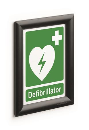 Posztertábla, fali, A5, alumínium keret, DURABLE, fekete