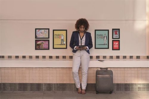 Posztertábla, fali, A5, alumínium keret, DURABLE, fekete