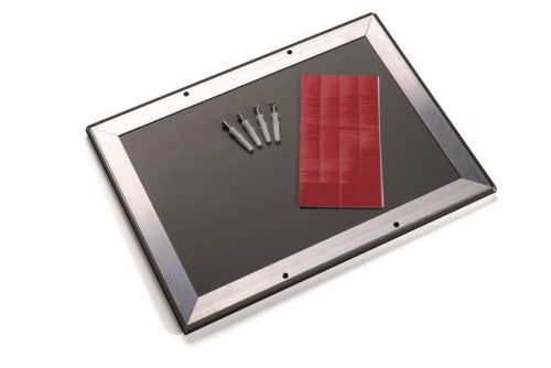 Posztertábla, fali, A4, alumínium keret, DURABLE, fekete
