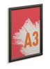 Posztertábla, fali, A3, alumínium keret, DURABLE, fekete