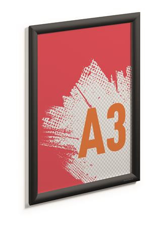 Posztertábla, fali, A3, alumínium keret, DURABLE, fekete