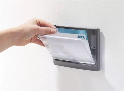 Információs tábla, 149x52,5 mm, DURABLE "CLICK SIGN", fehér