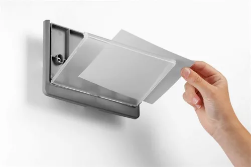 Információs tábla, 149x52,5 mm, DURABLE "CLICK SIGN", fehér