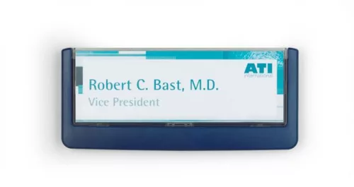 Információs tábla, 149x52,5 mm, DURABLE "CLICK SIGN", kék