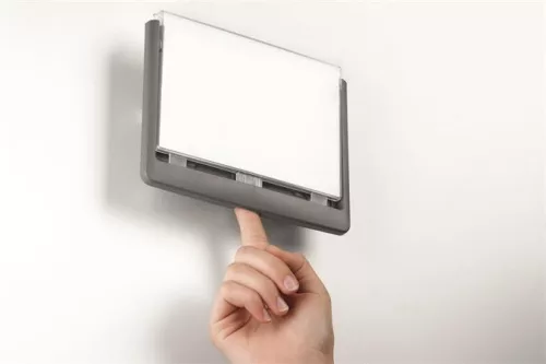 Információs tábla, 149x52,5 mm, DURABLE "CLICK SIGN", szürke