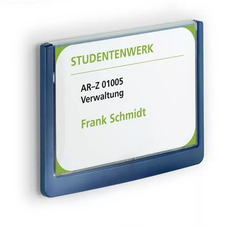 Információs tábla, 149x105,5 mm, DURABLE "CLICK SIGN", kék