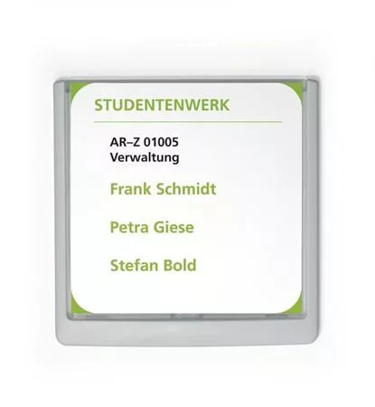 Információs tábla, 149x148,5 mm, DURABLE "CLICK SIGN", fehér