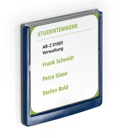 Információs tábla, 149x148,5 mm, DURABLE "CLICK SIGN", kék