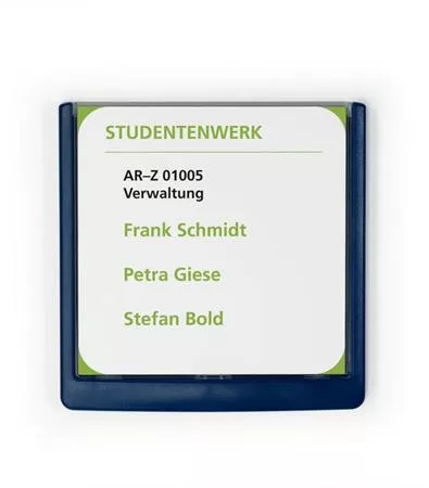 Információs tábla, 149x148,5 mm, DURABLE "CLICK SIGN", kék