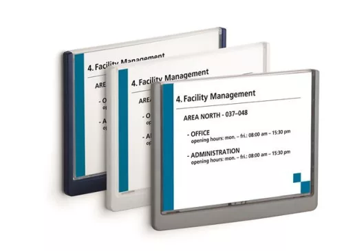 Információs tábla, 210x148,5 mm, DURABLE "CLICK SIGN", fehér