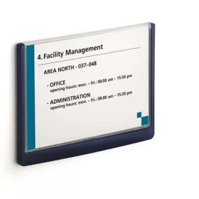   Információs tábla, 210x148,5 mm, DURABLE "CLICK SIGN", kék