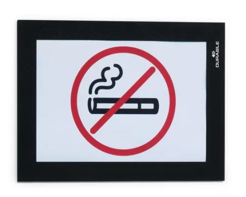 Infokeret, öntapadó, A6, DURABLE "DURAFRAME®", fekete