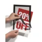   Infokeret, A5, öntapadó háttal, mágneses előlappal, DURABLE "DURAFRAME", ezüst-fekete