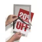   Infokeret, A5, öntapadó háttal, mágneses előlappal, DURABLE "DURAFRAME", ezüst-ezüst
