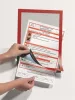Infokeret, A4, öntapadó háttal, DURABLE "DURAFRAME®", piros