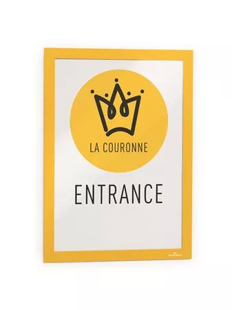 Infokeret, A4, öntapadó háttal, DURABLE "DURAFRAME®", sárga