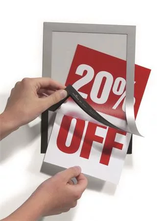 Infokeret, A5, öntapadó háttal, DURABLE "DURAFRAME®", ezüst