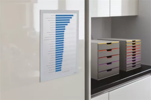 Infokeret, A4, öntapadó háttal, DURABLE "DURAFRAME®", fehér