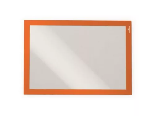 Infokeret, A4, öntapadó háttal, DURABLE "DURAFRAME®", narancssárga
