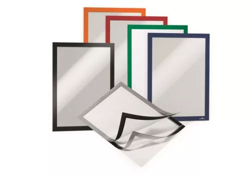 Infokeret, A4, öntapadó háttal, DURABLE "DURAFRAME®", narancssárga