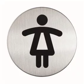   Információs tábla, rozsdamentes acél, DURABLE "Női WC"
